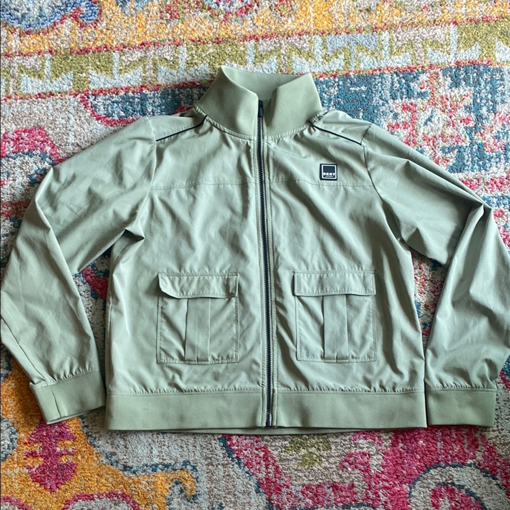 3/$10 Lightweight DKNY Green Zip-Up Jacket